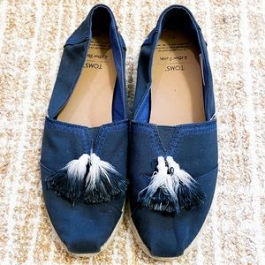 TOMS x & Other Stories Tassel Rope Sole Classics in Rich Blueberry